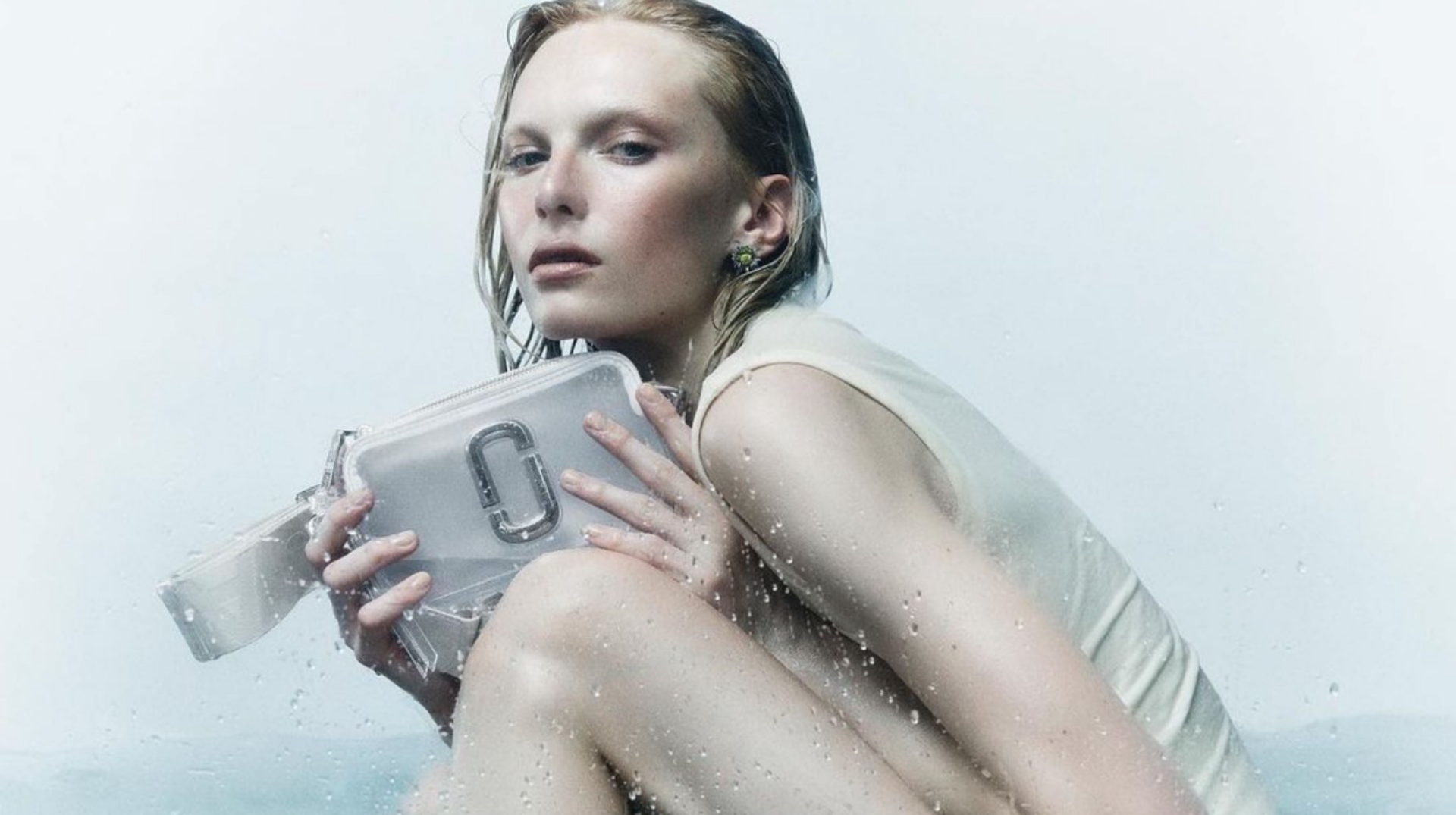 Up-and-coming model Alex Consani looks absolutely beautiful in the new Marc Jacobs x Melissa Summer 24 capsule collection.